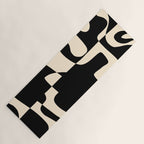 Solidarity - Minimal Abstract in Black and Cream Yoga Mat Gallery Image 1