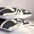 Solidarity - Minimal Abstract in Black and Cream Pillow Sham Gallery Image 3