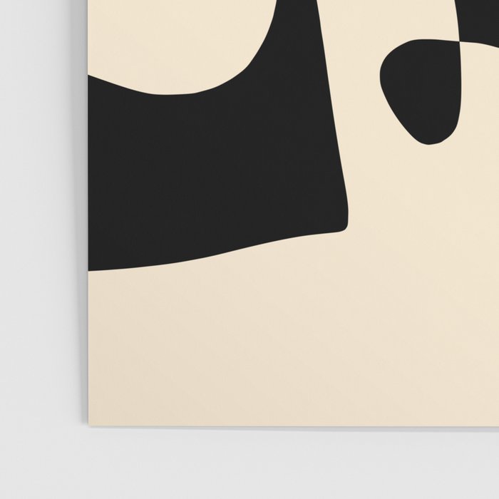 Solidarity - Minimal Abstract in Black and Cream Poster Gallery Image 3
