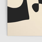 Solidarity - Minimal Abstract in Black and Cream Poster Gallery Image 3