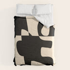 Solidarity - Minimal Abstract in Black and Cream Comforter Gallery Image 6