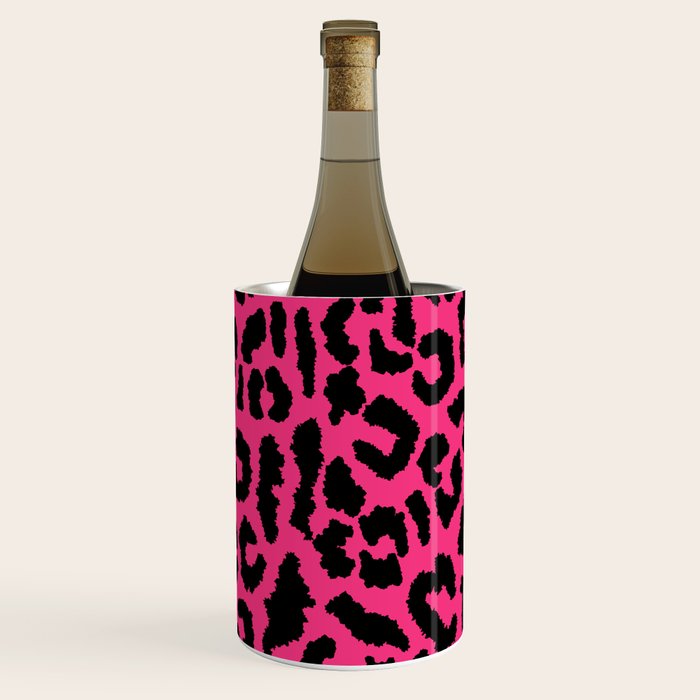 2000s leopard-black on hot pink Wine Chiller Gallery Image 2
