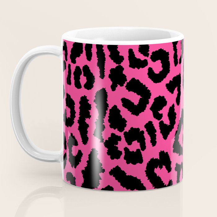 2000s leopard-black on hot pink Coffee Mug Gallery Image 3