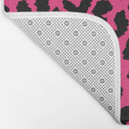 2000s leopard-black on hot pink Bath Mat Gallery Image 2