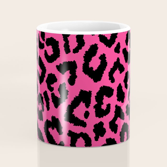 2000s leopard-black on hot pink Coffee Mug Gallery Image 4