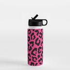 2000s leopard-black on hot pink Water Bottle Gallery Image 1