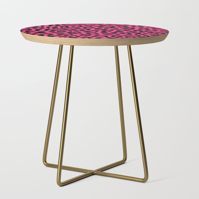 2000s leopard-black on hot pink Side Table Gallery Image 1