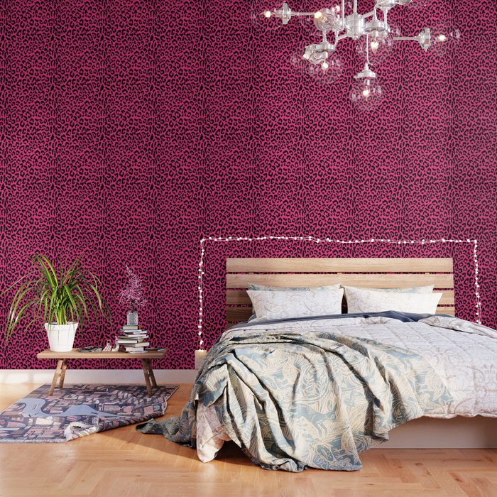 2000s leopard-black on hot pink Wallpaper Gallery Image 1