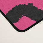 2000s leopard-black on hot pink Desk Mat Gallery Image 4