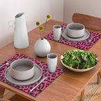2000s leopard-black on hot pink Placemat Gallery Image 2
