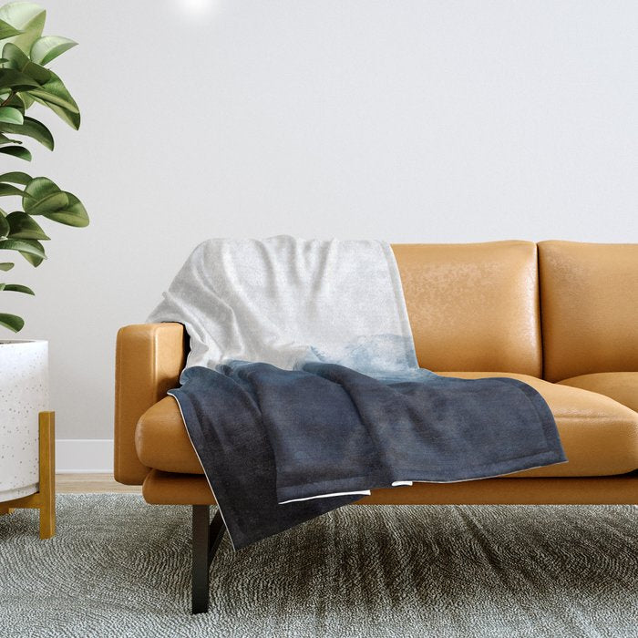 Indigo Depths No. 2 Throw Blanket Gallery Image 1