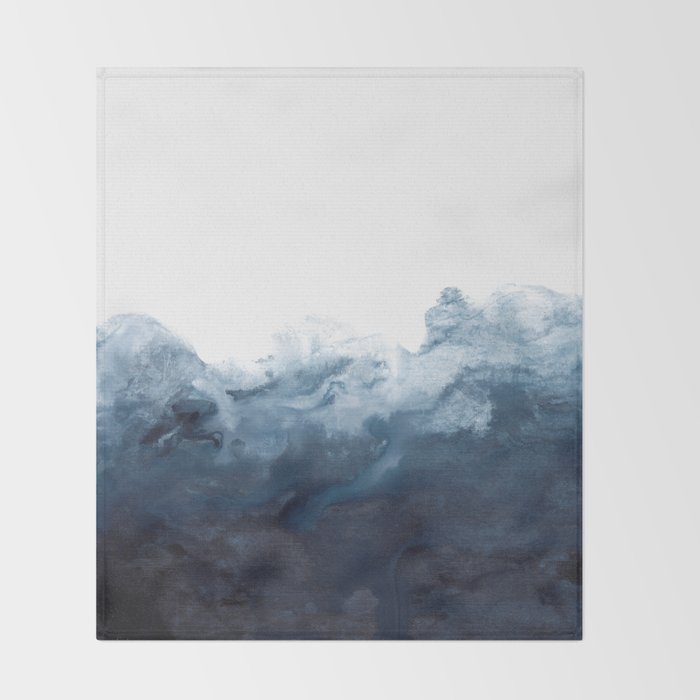Indigo Depths No. 2 Throw Blanket Gallery Image 2