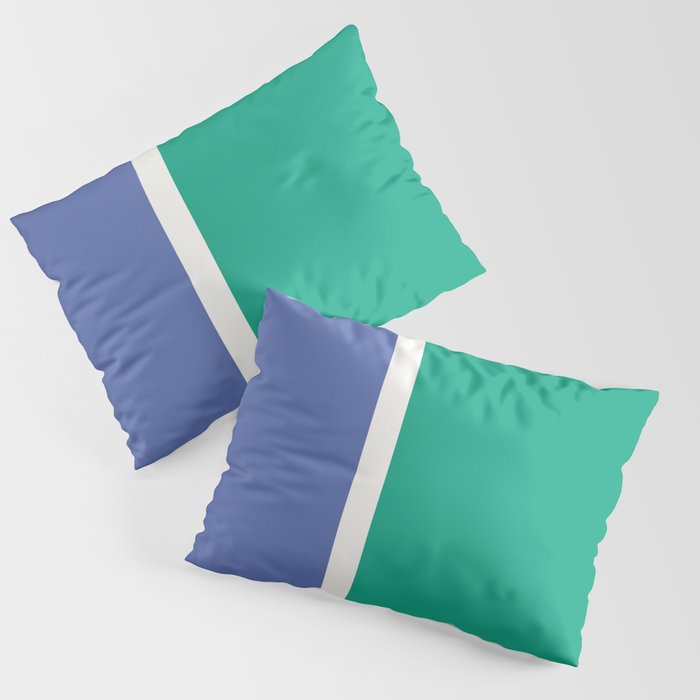 Color Block VI Green Blue Pillow Sham Gallery Image 3