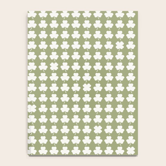 Clovers XXVIII Natural Green Botanical Pattern Notebook Gallery Image 4