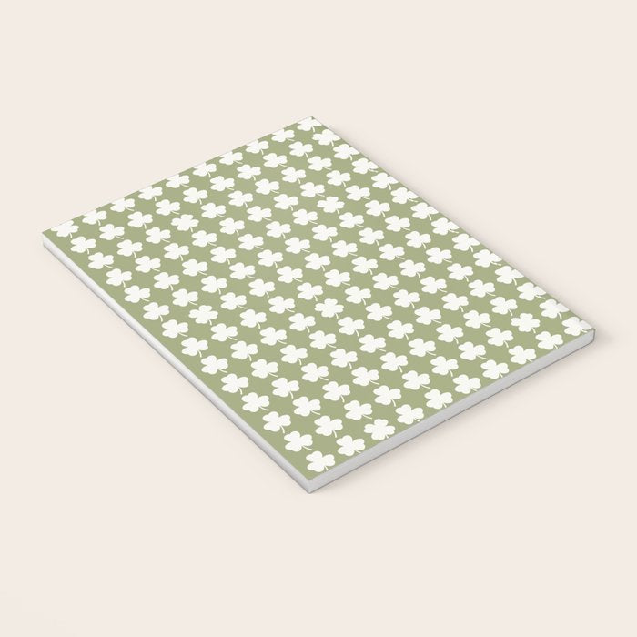 Clovers XXVIII Natural Green Botanical Pattern Notebook Gallery Image 3