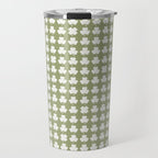 Clovers XXVIII Natural Green Botanical Pattern Travel Mug Gallery Image 1