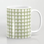 Clovers XXVIII Natural Green Botanical Pattern Coffee Mug Gallery Image 1