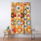 Festive Old-fashioned Christmas Tree Baubles Window Curtain Gallery Image 5