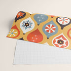 Festive Old-fashioned Christmas Tree Baubles Wrapping Paper Gallery Image 2