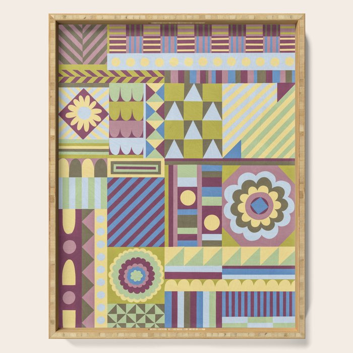 Modern craft composition Serving Tray Gallery Image 1
