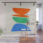 Stacked Stones: Mid Century Abstraction Wall Mural Gallery Image 1