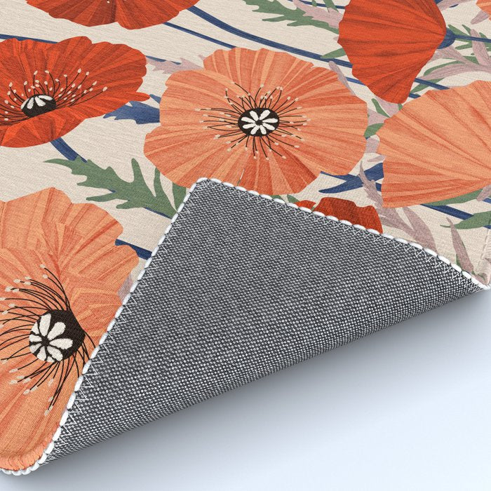 Poppies pattern Rug Gallery Image 4