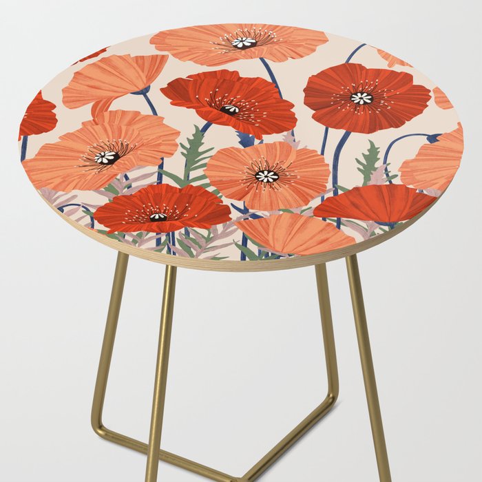 Poppies pattern Side Table Gallery Image 2