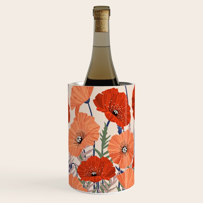 Poppies pattern Wine Chiller Gallery Image 2