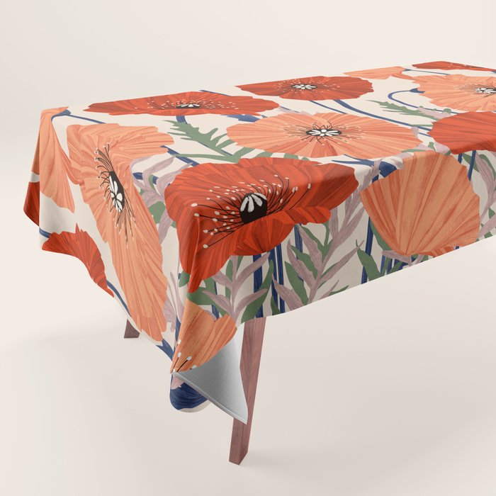 Poppies pattern Tablecloth Gallery Image 1