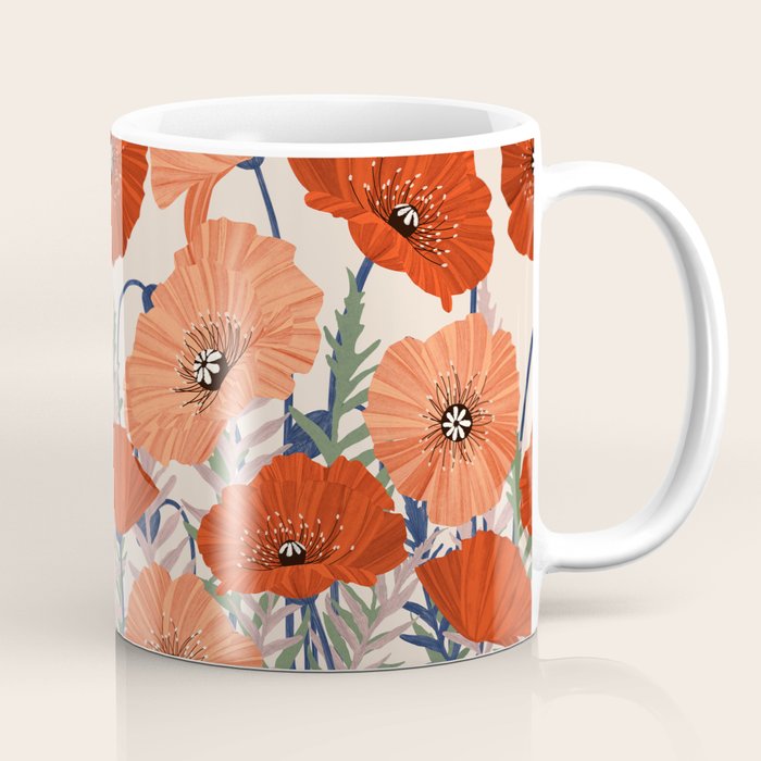 Poppies pattern Coffee Mug Gallery Image 1