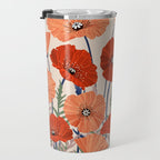 Poppies pattern Travel Mug Gallery Image 3