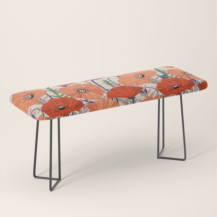 Poppies pattern Bench Gallery Image 1