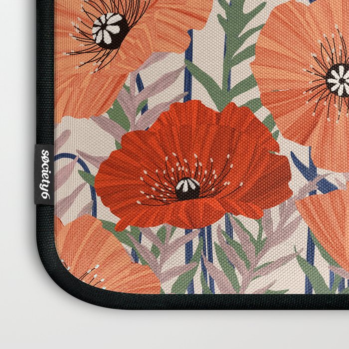 Poppies pattern Laptop Sleeve Gallery Image 3