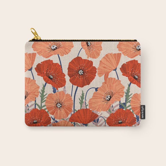 Poppies pattern Carry All Pouch Gallery Image 1