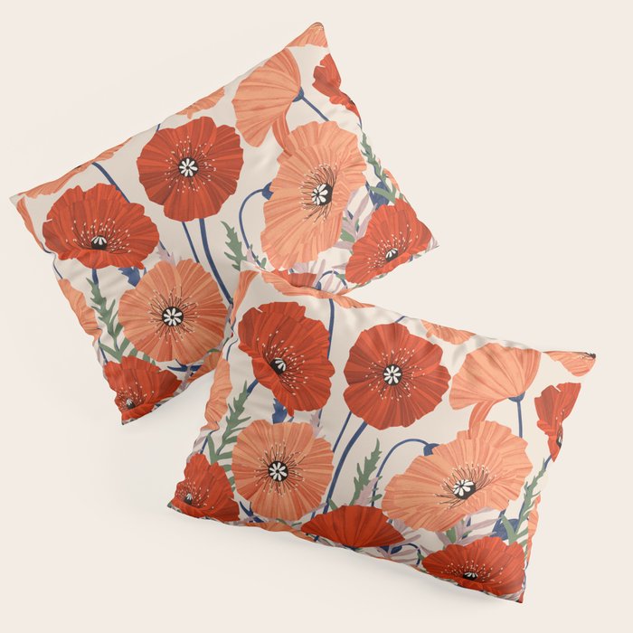 Poppies pattern Pillow Sham Gallery Image 3