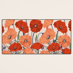 Poppies pattern Desk Mat Gallery Image 3