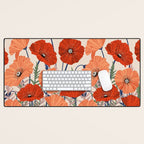 Poppies pattern Desk Mat Gallery Image 1