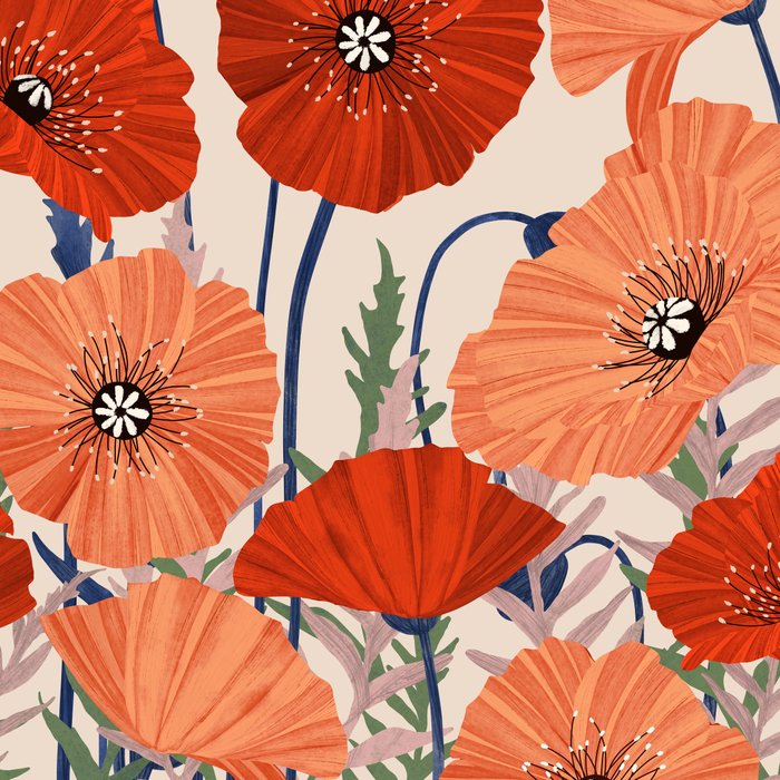 Poppies pattern Coffee Mug Gallery Image 2