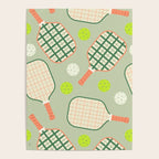 Retro Pickleball Pattern Poster Gallery Image 4