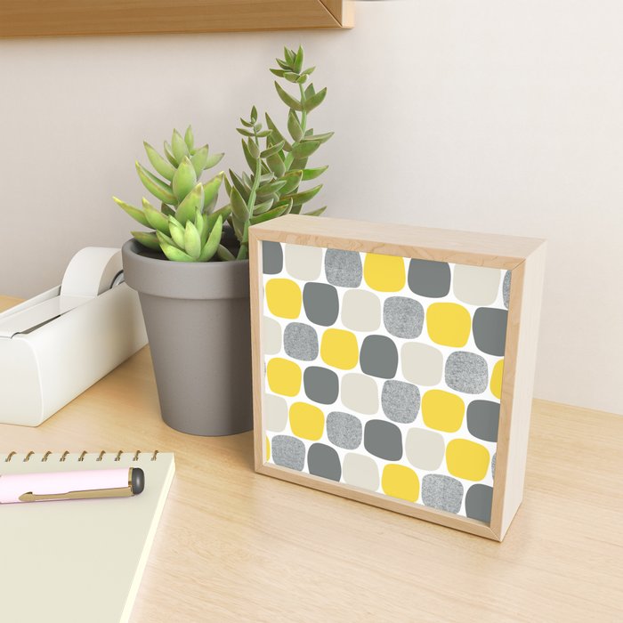 Wonky Ovals in Yellow Mini Art Print Gallery Image 2