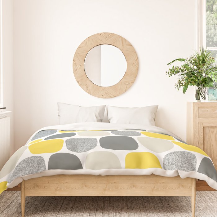 Wonky Ovals in Yellow Duvet Cover Gallery Image 3