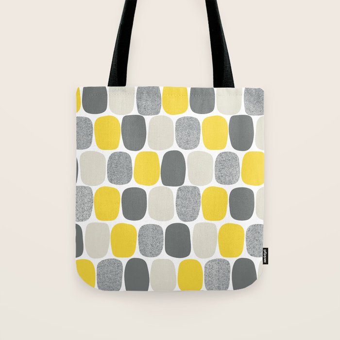Wonky Ovals in Yellow Tote Bag Gallery Image 1
