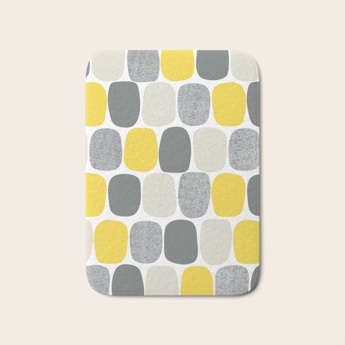 Wonky Ovals in Yellow Bath Mat Gallery Image 1