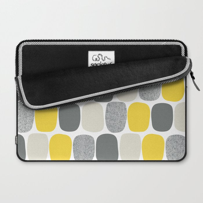 Wonky Ovals in Yellow Laptop Sleeve Gallery Image 2