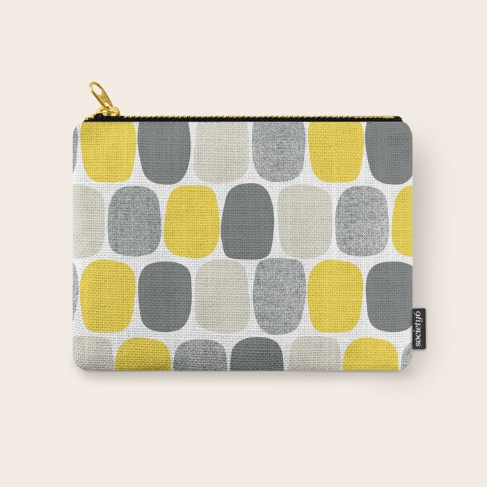 Wonky Ovals in Yellow Carry All Pouch Gallery Image 1