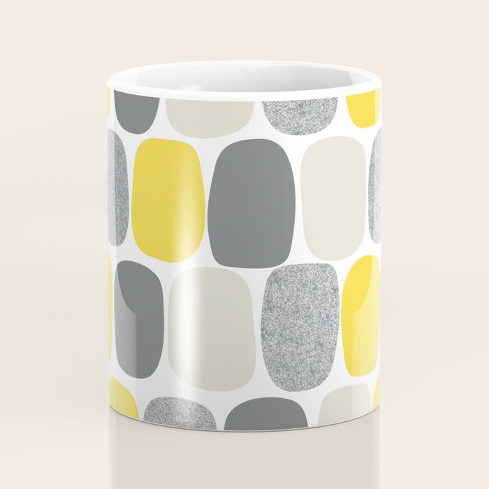 Wonky Ovals in Yellow Coffee Mug Gallery Image 4