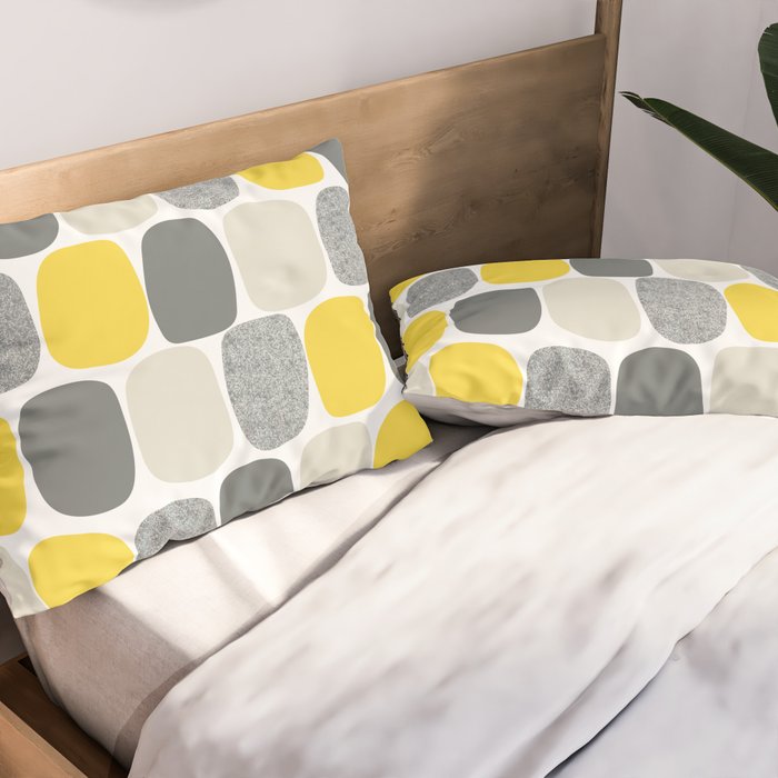 Wonky Ovals in Yellow Pillow Sham Gallery Image 2