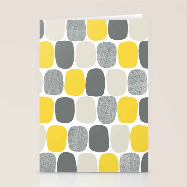 Wonky Ovals in Yellow Stationery Card Gallery Image 1