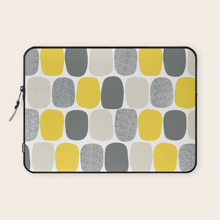 Wonky Ovals in Yellow Laptop Sleeve Gallery Image 1
