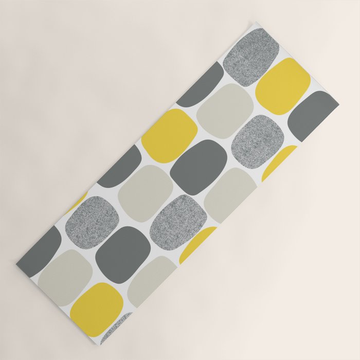 Wonky Ovals in Yellow Yoga Mat Gallery Image 1